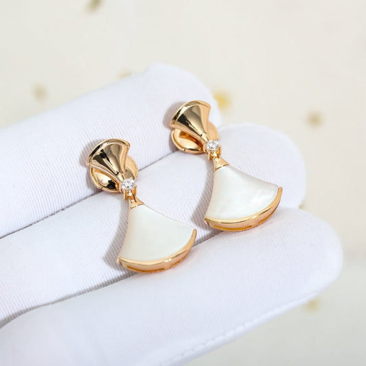 [Charm Aries Jewelry]DREAM MOP PINK GOLD EARRINGS