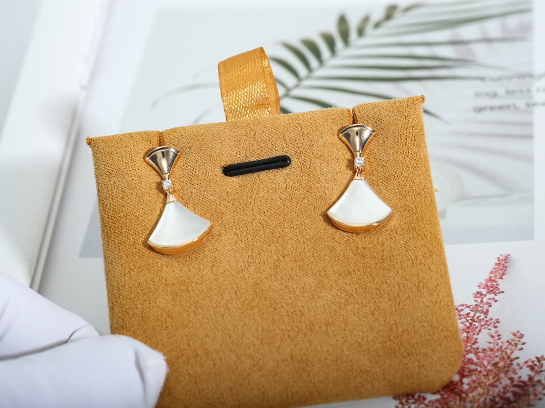 [Charm Aries Jewelry]DREAM MOP PINK GOLD EARRINGS