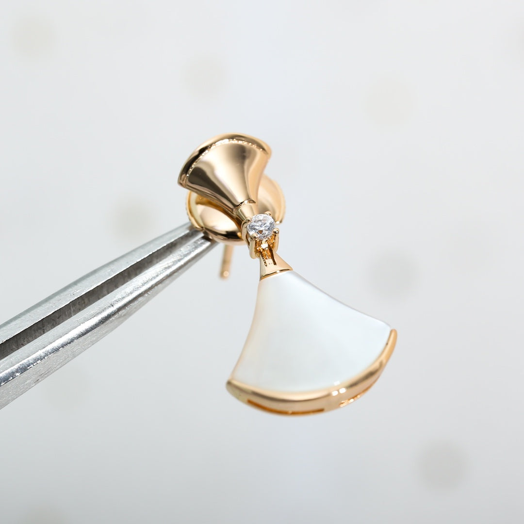 [Charm Aries Jewelry]DREAM MOP PINK GOLD EARRINGS