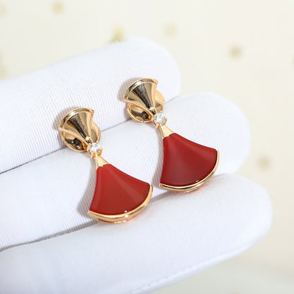 [Charm Aries Jewelry]DREAM Carnelian PINK GOLD EARRINGS
