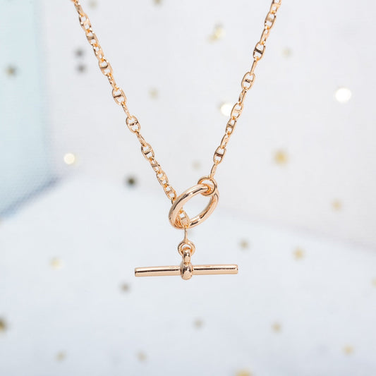 [Charm Aries Jewelry]ECHAPPEE NECKLACE PINK GOLD