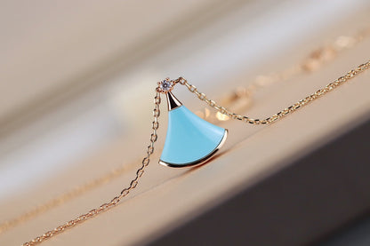 [Charm Aries Jewelry]DREAM NECKLACE TURQUOISE PINK GOLD