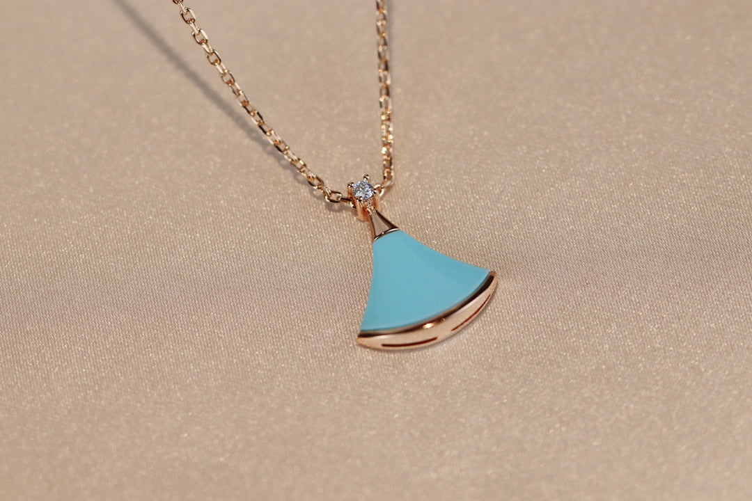 [Charm Aries Jewelry]DREAM NECKLACE TURQUOISE PINK GOLD