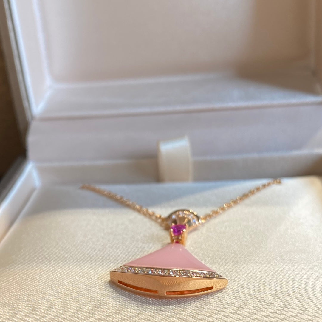 [Charm Aries Jewelry]DREAM NECKLACE PINK OPAL