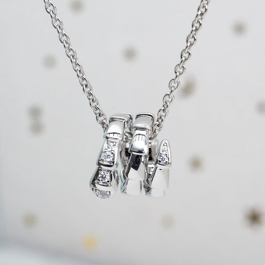 [Charm Aries Jewelry]SERPENTI SILVER NECKLACE DIAMOND