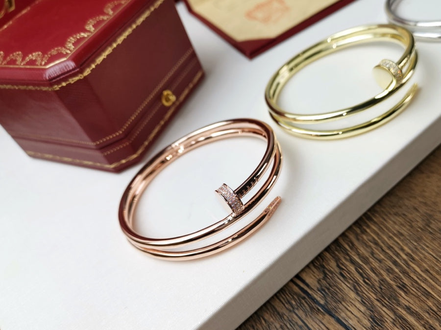 [Charm Aries Jewelry]JUSTE BRACELET 3.5MM DOUBLE ROW DIAMOND