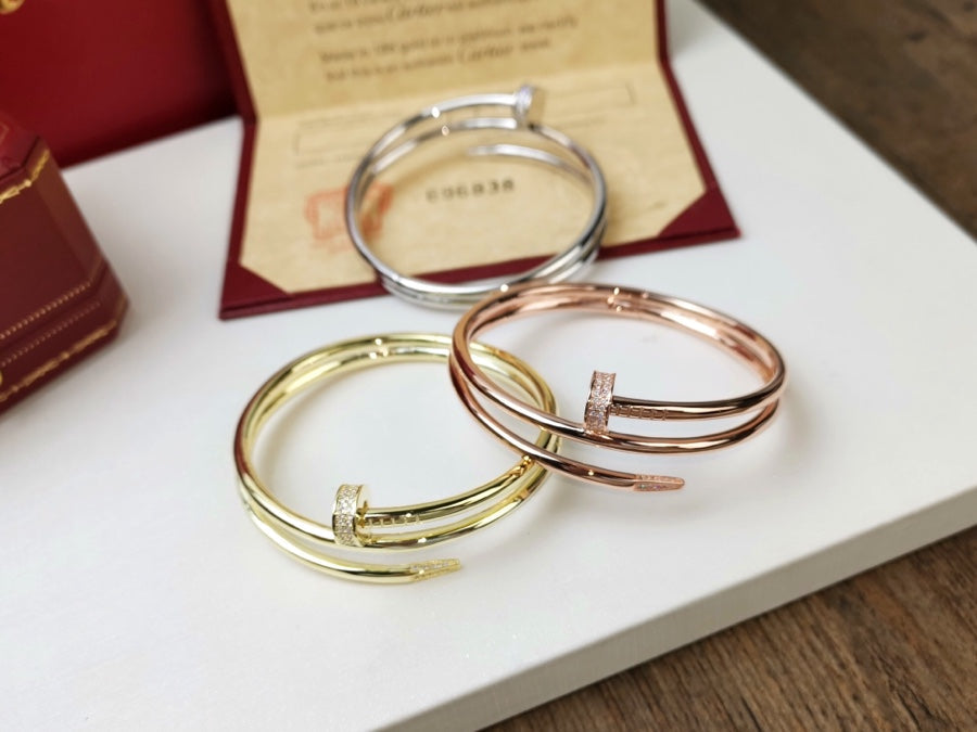 [Charm Aries Jewelry]JUSTE BRACELET 3.5MM DOUBLE ROW DIAMOND