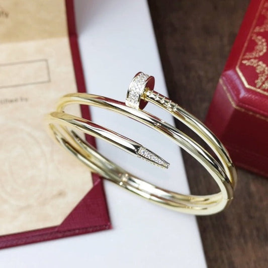 [Charm Aries Jewelry]JUSTE BRACELET 3.5MM DOUBLE ROW DIAMOND