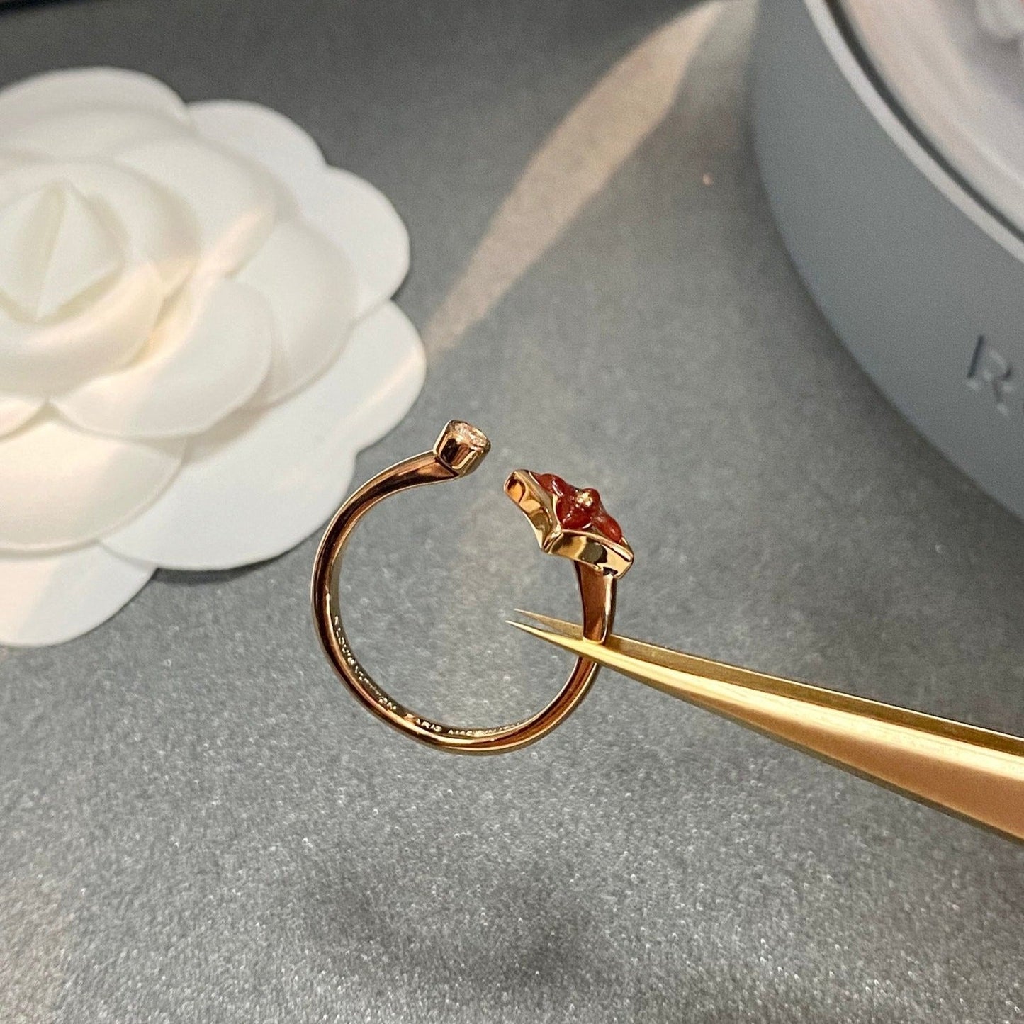 [Charm Aries Jewelry]STAR 1 DIAMOND OPEN RING