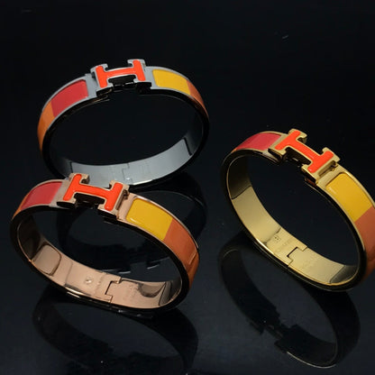 [Charm Aries Jewelry]H BRACELET ORANGE RAINBOW CERAMIC