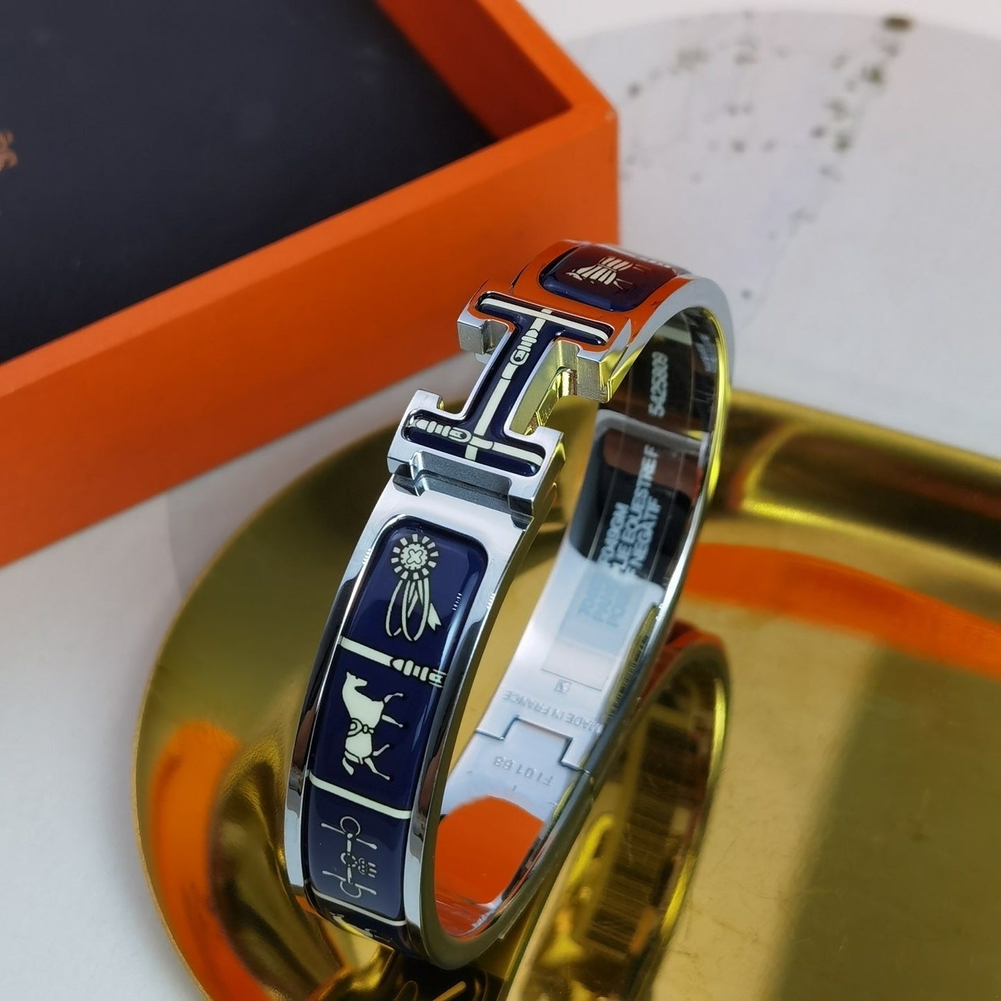 [Charm Aries Jewelry]H COUVERTURES DARK BLUE BRACELET