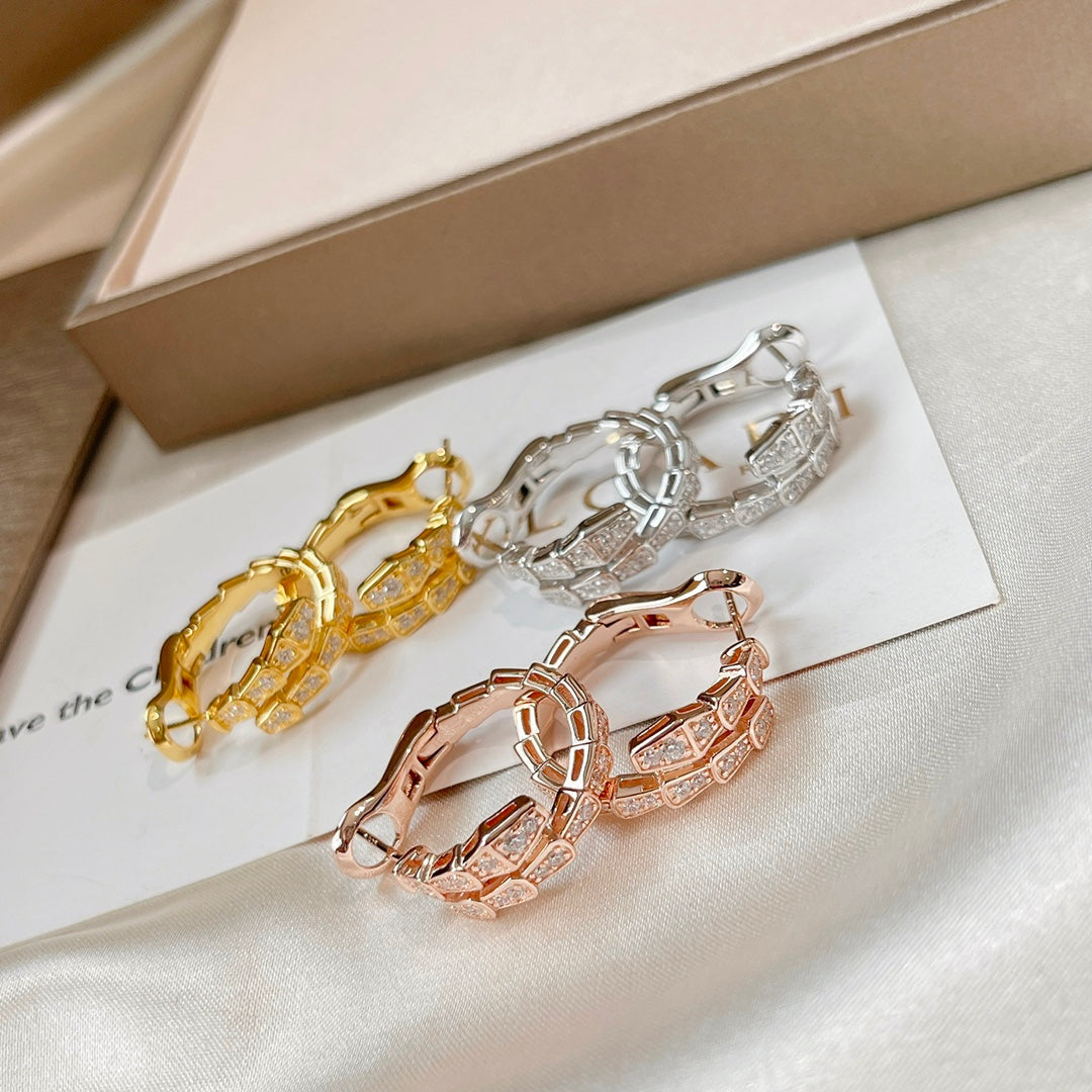 [Charm Aries Jewelry]SERPENTI EARRINGS DIAMOND