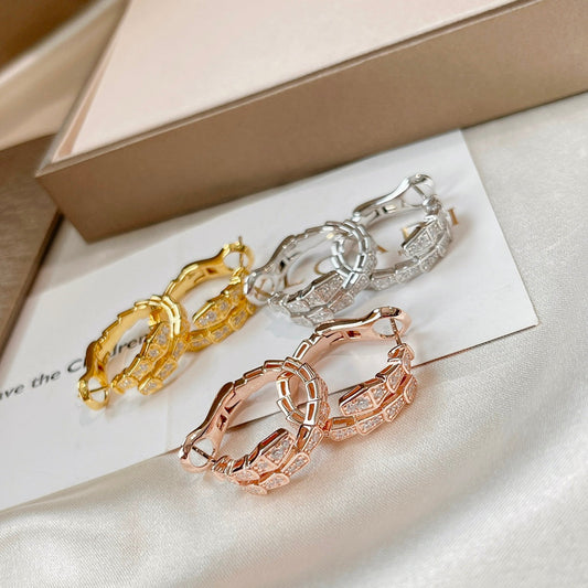 [Charm Aries Jewelry]SERPENTI EARRINGS DIAMOND