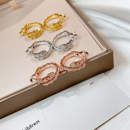 [Charm Aries Jewelry]SERPENTI EARRINGS DIAMOND