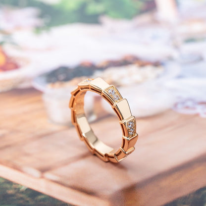 [Charm Aries Jewelry]SERPENTI RING PINK GOLD  3MM