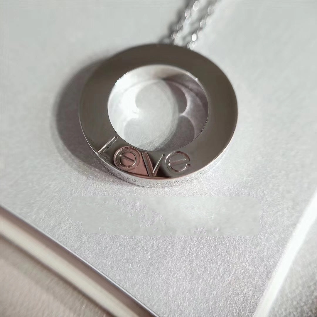 [Charm Aries Jewelry]LOVE NECKLACE ADJUSTABLE SILVER