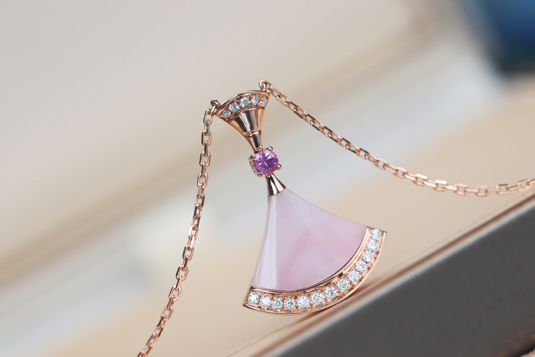 [Charm Aries Jewelry]DREAM NECKLACE PINK MOP DIAMOND