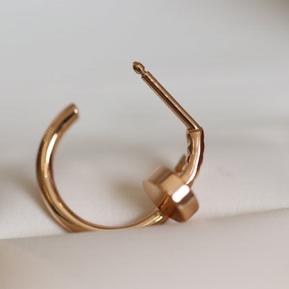 [Charm Aries Jewelry]JUSTE EARRINGS PINK GOLD
