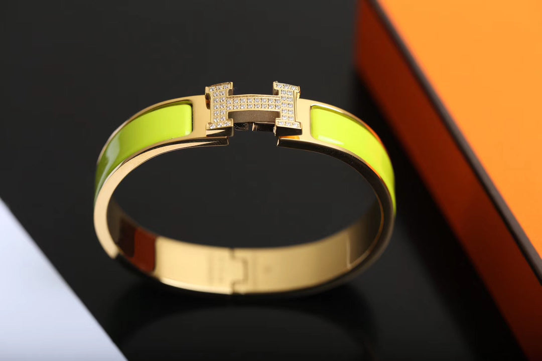 [Charm Aries Jewelry]H BRACELET GOLD DIAMOND