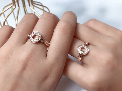 [Charm Aries Jewelry]DREAM RING DIAMOND PINK GOLD