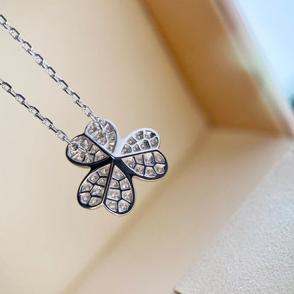 [Charm Aries Jewelry]CLOVER DIAMOND NECKLACE SILVER