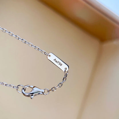 [Charm Aries Jewelry]CLOVER DIAMOND NECKLACE SILVER