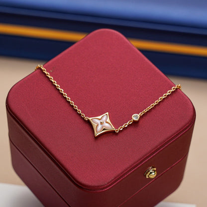 [Charm Aries Jewelry]STAR 1 DIAMOND PINK GOLD BRACELET