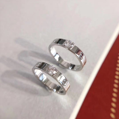 [Charm Aries Jewelry]LOVE RING 3.6MM 1 BIG DIAMOND