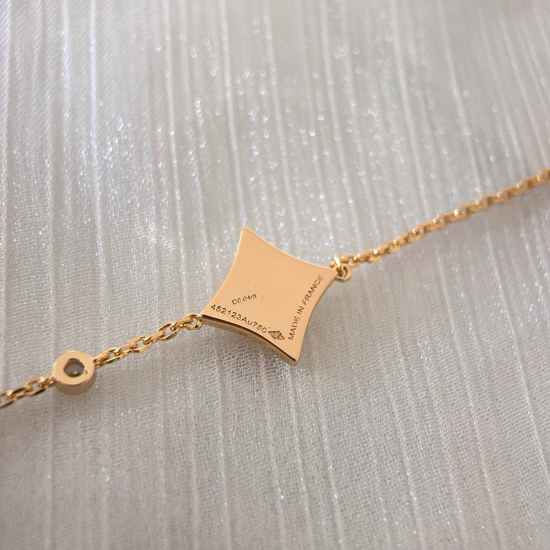[Charm Aries Jewelry]COLOR STAR CARNELIAN PINK GOLD DIAMOND BRACELET
