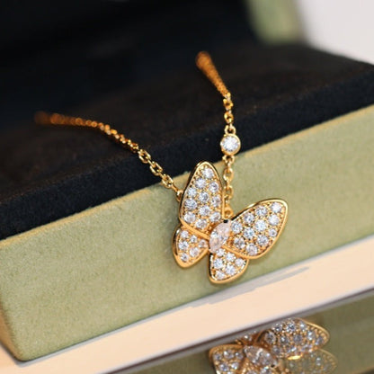 [Charm Aries Jewelry]BUTTERFLY DIAMOND NECKLACE