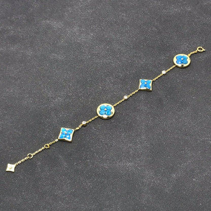 [Charm Aries Jewelry]STAR AND SUN TURQUOISE 4 MOTIFS 3 DIAMONDS