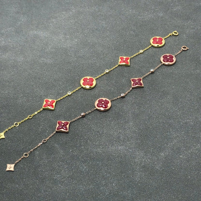 [Charm Aries Jewelry]STAR AND SUN CARNELIAN 4 MOTIFS 3 DIAMONDS
