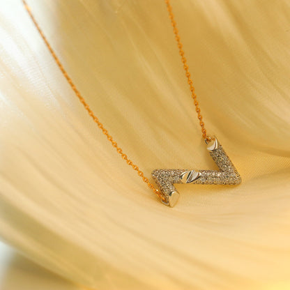 [Charm Aries Jewelry]VOLT SILVER DIAMOND PEDANT NECKLACE