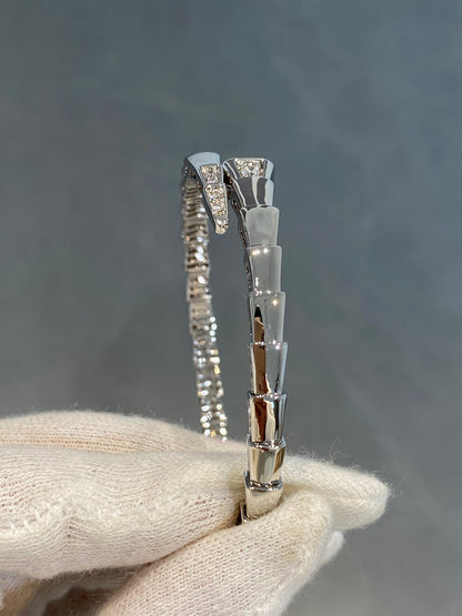 [Charm Aries Jewelry]SERPENTI BRACELET DIAMONDS SILVER