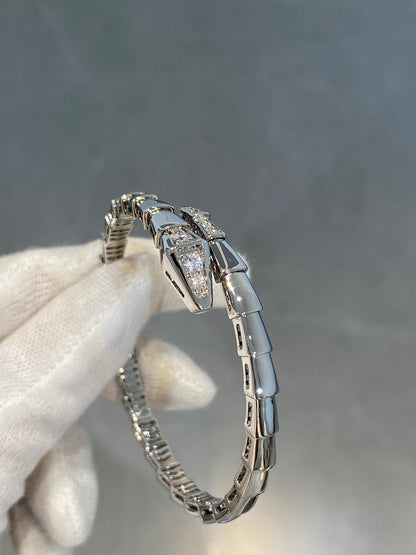 [Charm Aries Jewelry]SERPENTI BRACELET DIAMONDS SILVER