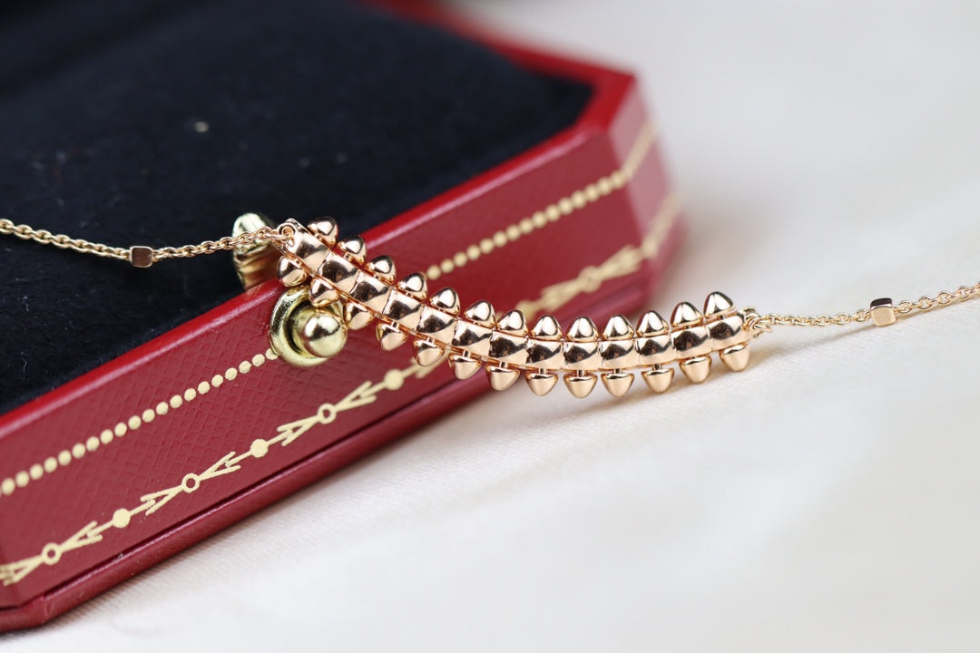 [Charm Aries Jewelry]CLASH PINK GOLD NECKLACE