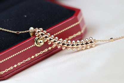 [Charm Aries Jewelry]CLASH PINK GOLD NECKLACE