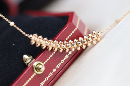 [Charm Aries Jewelry]CLASH PINK GOLD NECKLACE
