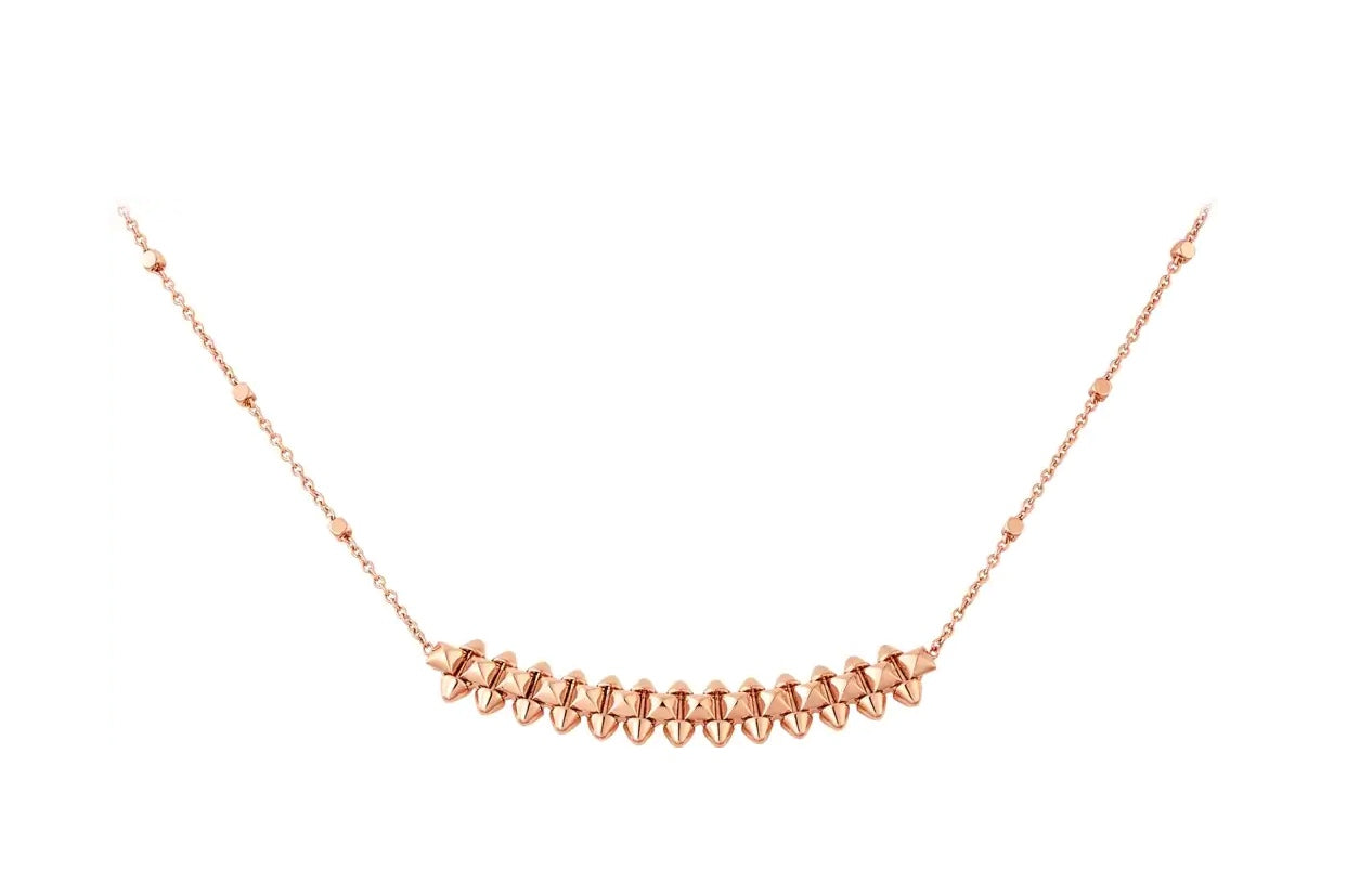 [Charm Aries Jewelry]CLASH PINK GOLD NECKLACE