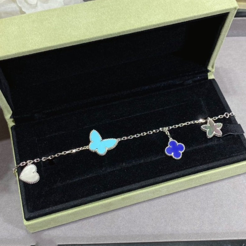 [Charm Aries Jewelry]LUCKY SPRING SILVER BRACELET 4 MOTIF