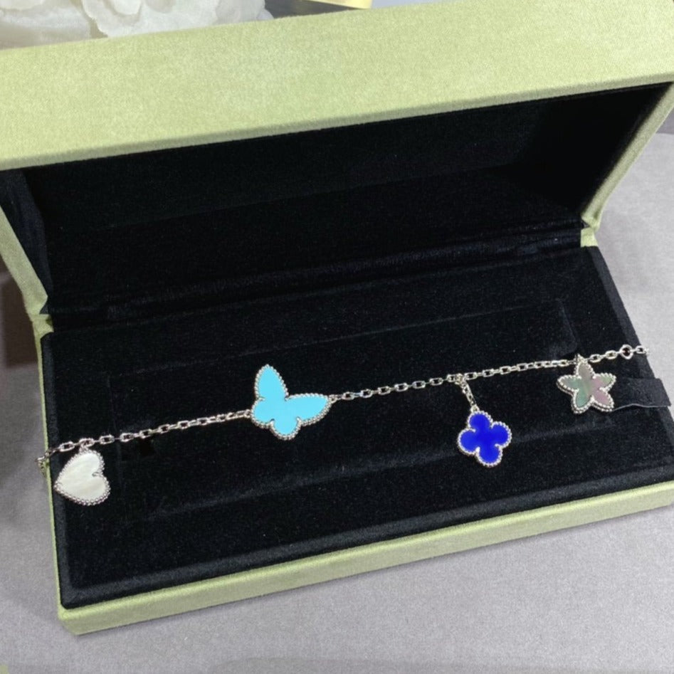 [Charm Aries Jewelry]LUCKY SPRING SILVER BRACELET 4 MOTIF