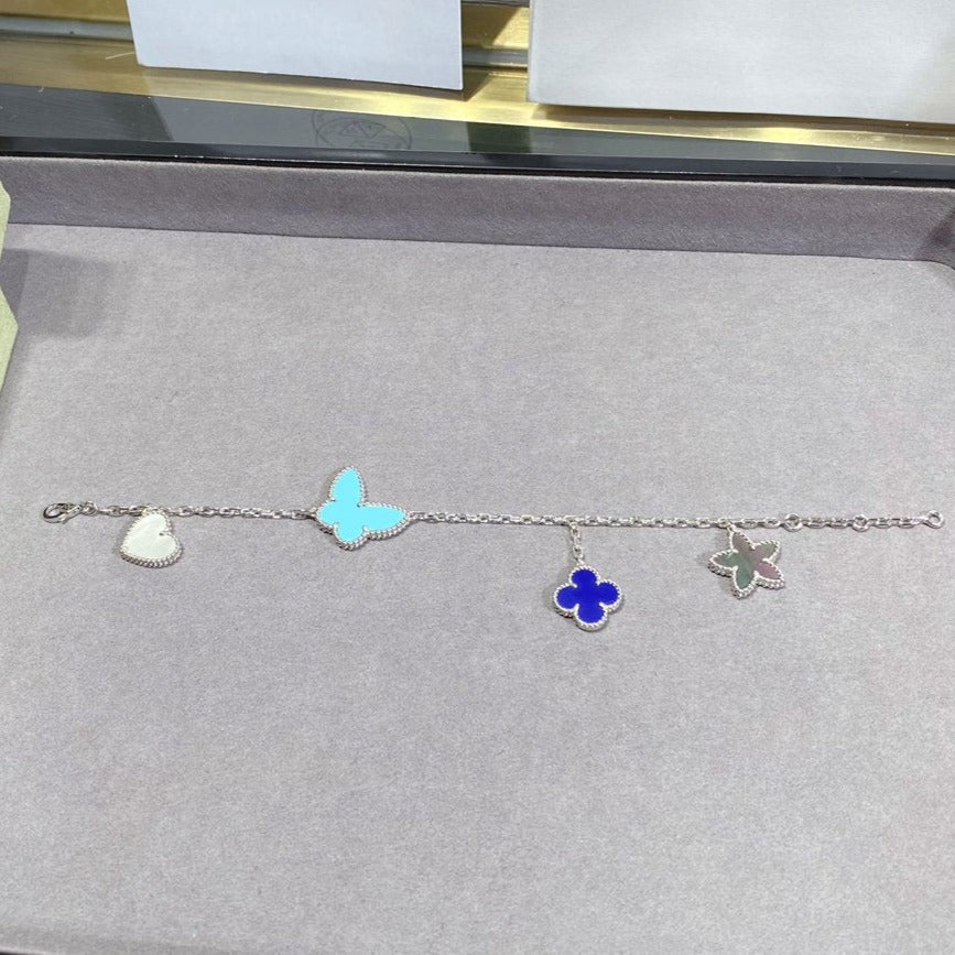 [Charm Aries Jewelry]LUCKY SPRING SILVER BRACELET 4 MOTIF