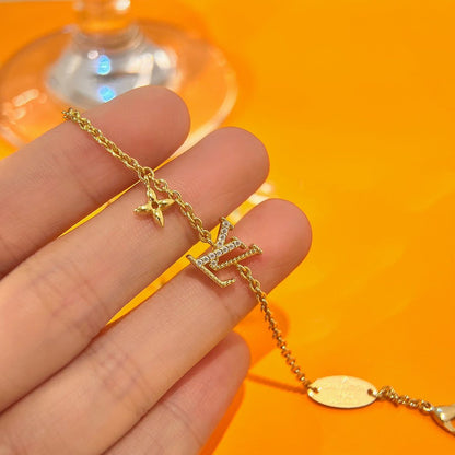 [Charm Aries Jewelry]LOGO STAR MOTIF GOLD BRACELET