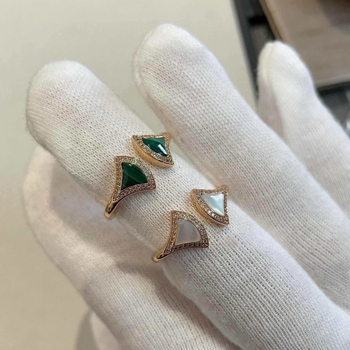 [Charm Aries Jewelry]DREAM MOP DIAMOND OPEN RING