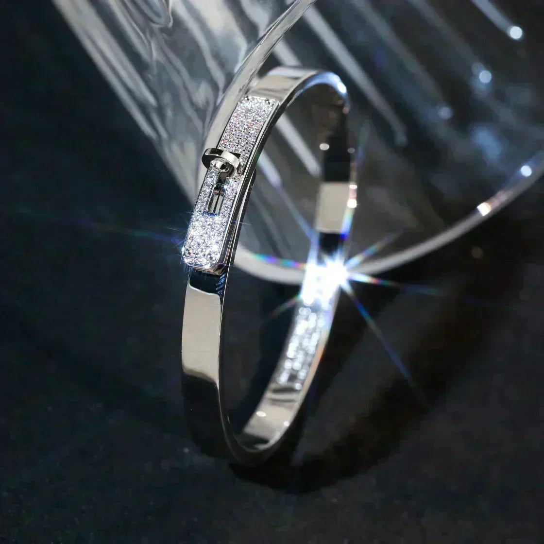 [Charm Aries Jewelry]KELLY SILVER DIAMOND BRACELET