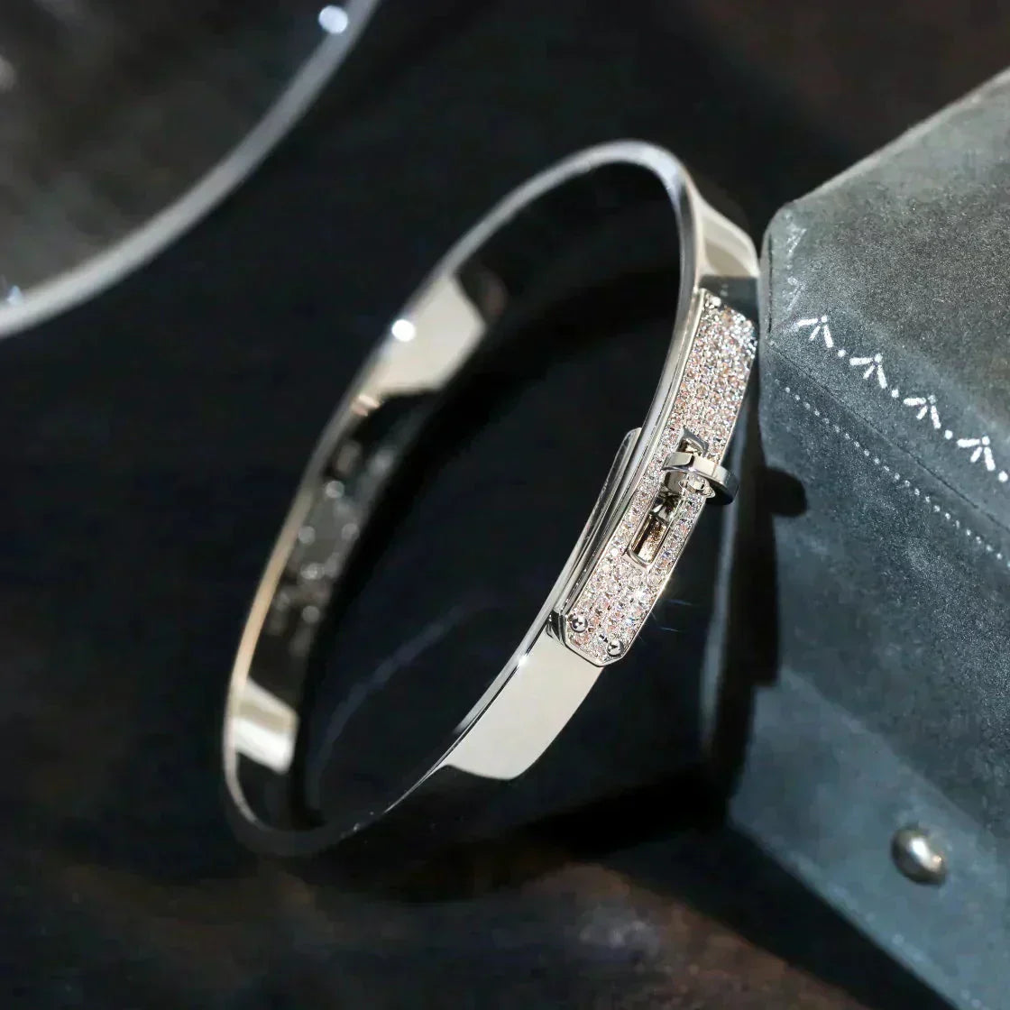 [Charm Aries Jewelry]KELLY SILVER DIAMOND BRACELET