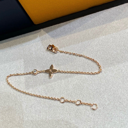 [Charm Aries Jewelry]STAR DIAMOND PINK GOLD BRACELET