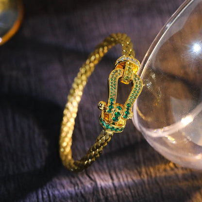 [Charm Aries Jewelry]FORCE 10 GOLD GREEN DIAMOND PAVED