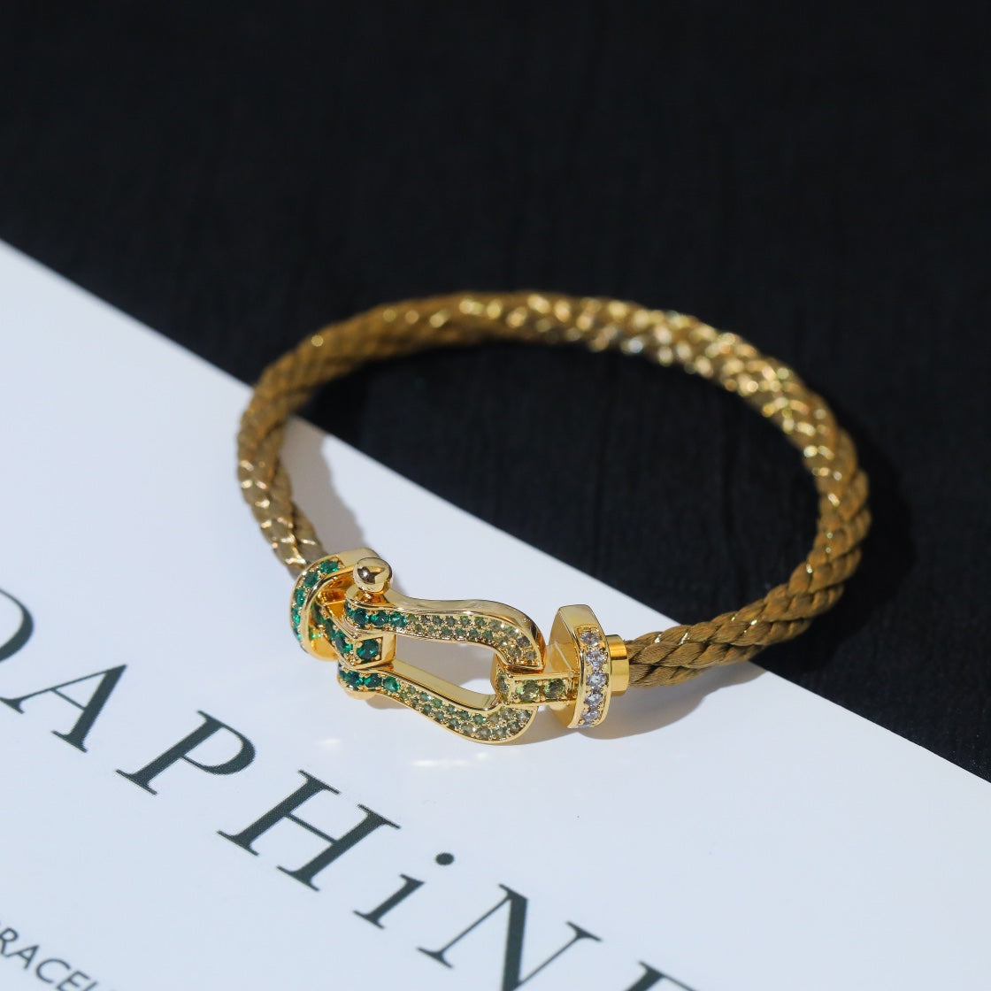 [Charm Aries Jewelry]FORCE 10 GOLD GREEN DIAMOND PAVED
