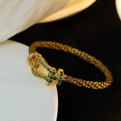 [Charm Aries Jewelry]FORCE 10 GOLD GREEN DIAMOND PAVED